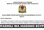 Scholarship opportunities from the Arab Republic of Egypt for the 2026/2027
