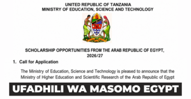 Scholarship opportunities from the Arab Republic of Egypt for the 2026/2027