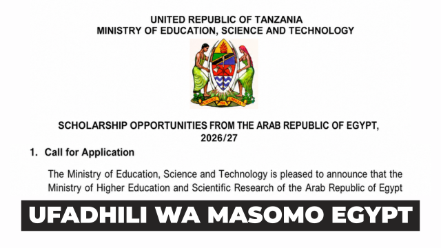 Scholarship opportunities from the Arab Republic of Egypt for the 2026/2027